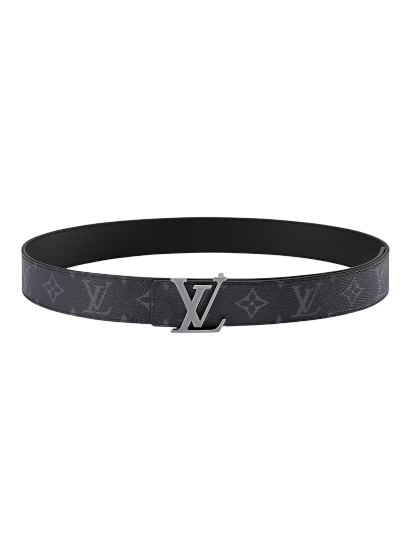 Monogram belts silver buckle
