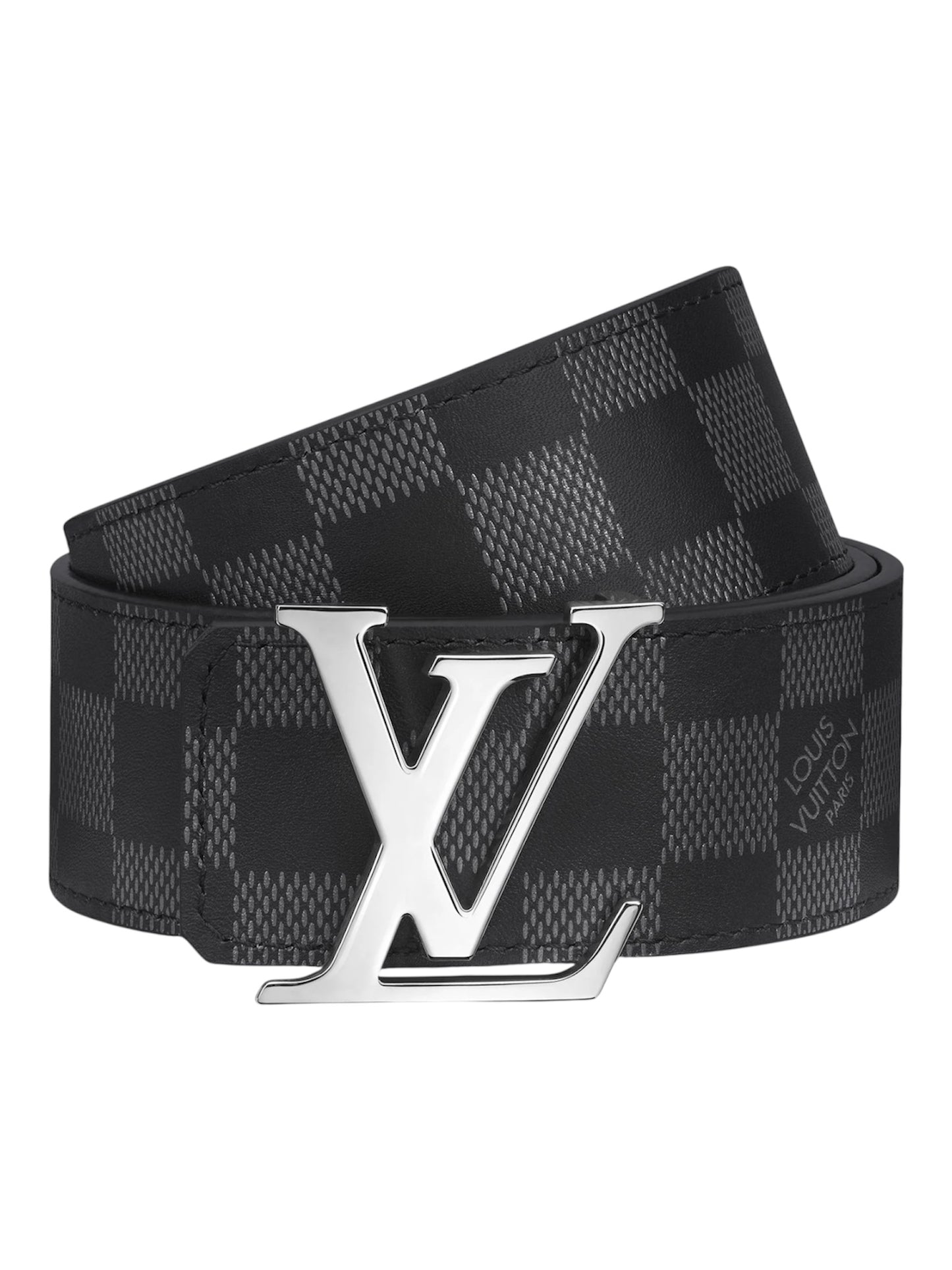 Checkered silver buckle