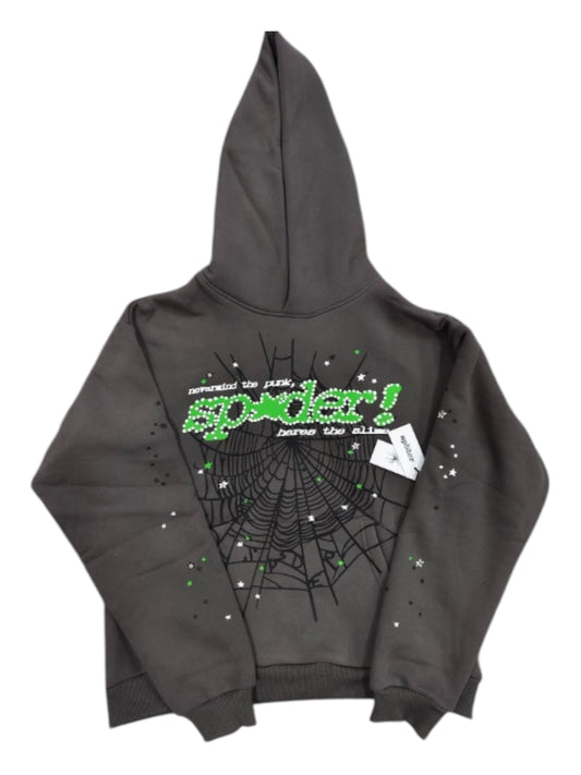 Sp5der hoodie slate grey