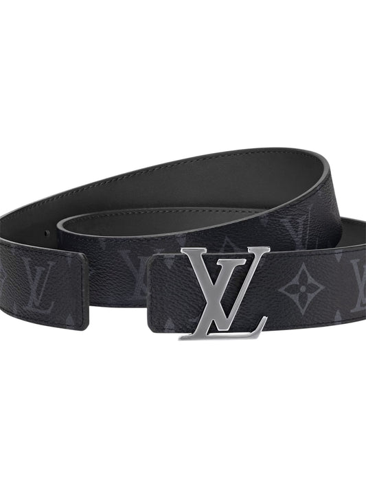Monogram belts silver buckle